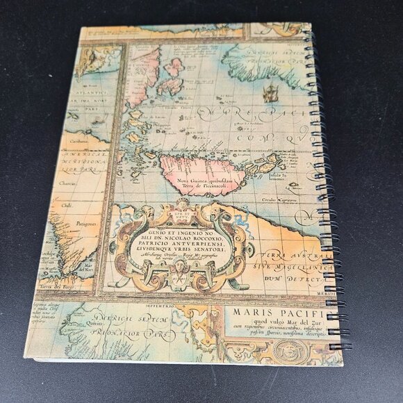Spiral Garden Notebook Journal Diary Written Notes Blank Grid PRUPA 96 World Map - Picture 11 of 11